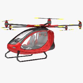 3D Electric Passenger Drone model